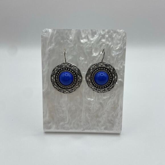 Vintage Fashion Bohemian Boho Earrings Dangle‎ Blue - Picture 2 of 6